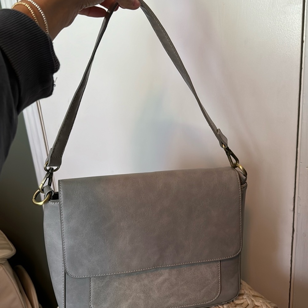 Joy Susan grey shoulder bag